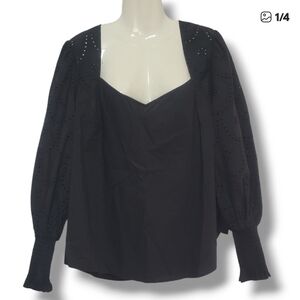 Eloquii Elements Black Eyelet Design